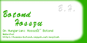 botond hosszu business card